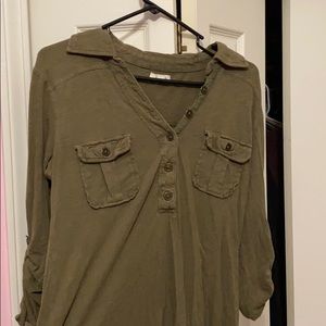 green long sleeve aerie top